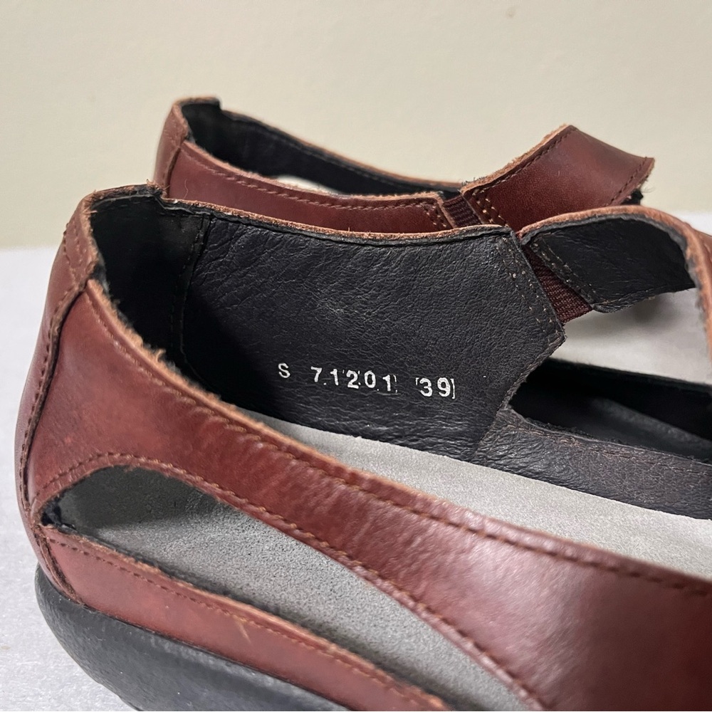 NAOT 'Papaki' Black Velvet & Brown Leather Mary Jane Sandals EU 39 | US 8.5 - Picture 2 of 12
